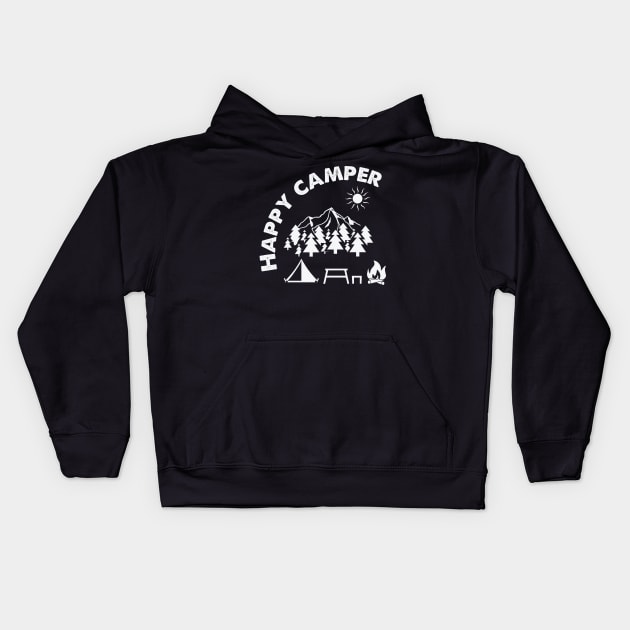 Happy Camper Kids Hoodie by UniqueWorld